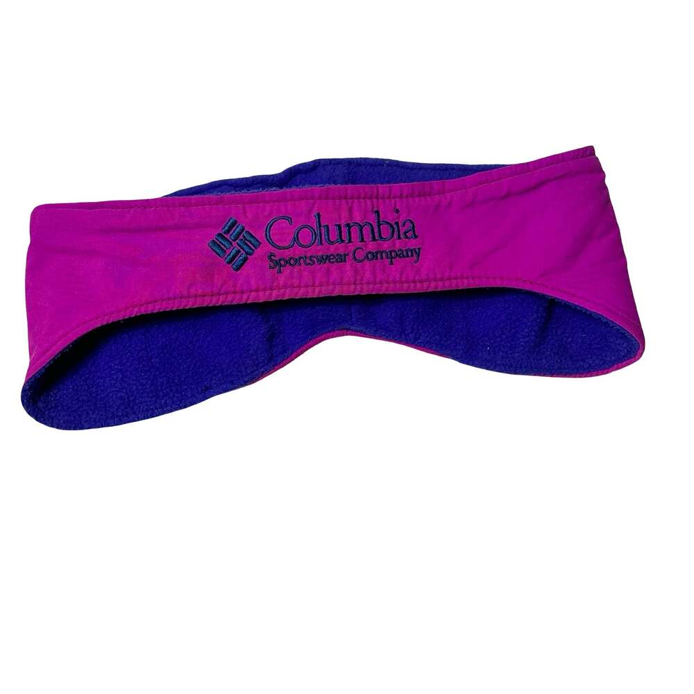 Vintage Columbia Fleece Ear Warmer Headband Pink Purple S/M Unisex